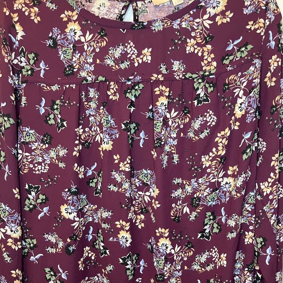Loft Purple Floral Blouse - Picture 3 of 5